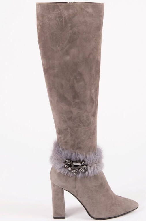 Zerba Dames Laarzen Grijs Leer Nubuck- Arcetri - Foto 2