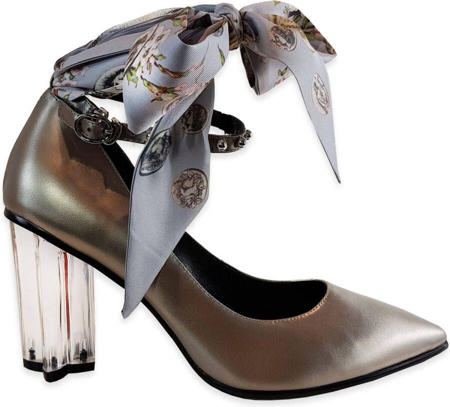 Zerba Vrouwen Pump Grijs Leer Spiazzi