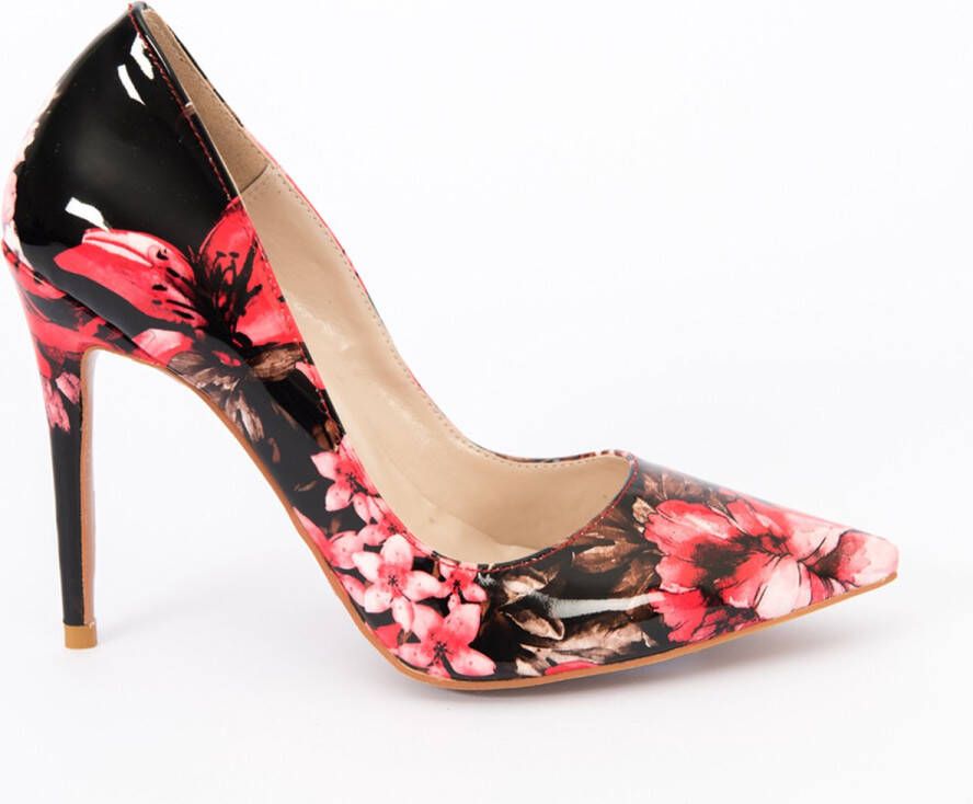 Zerba Vrouwen schoen Rood en Zwart Leer Marliana