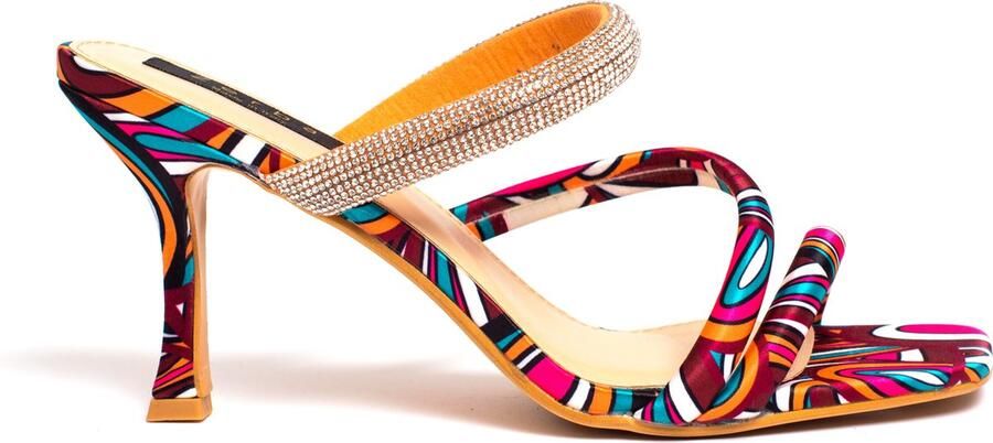 Zerba Dames Sandalen Muiltjes Multicolor Zijde Amalfi Viola - Foto 3