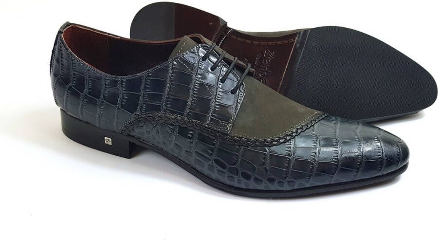 Zerba Heren Veterschoenen Grijs Nubuck Leer- Terenzo - Foto 4