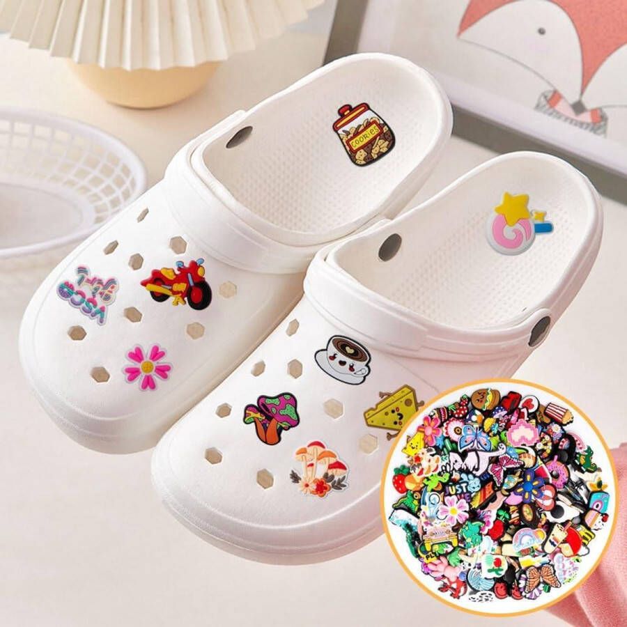 Zeynomax Schoenbedels voor Clogs 126 stuks PVC Cartoon Decoratie Schoenstekers voor Kinderen Schoensieraden Leuke Schoenaccessoires