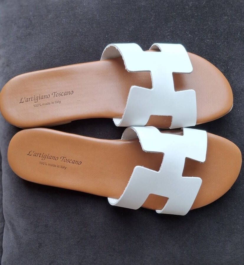 Zign Wite plat slippers-plat muiltjes in echt leer - Foto 1