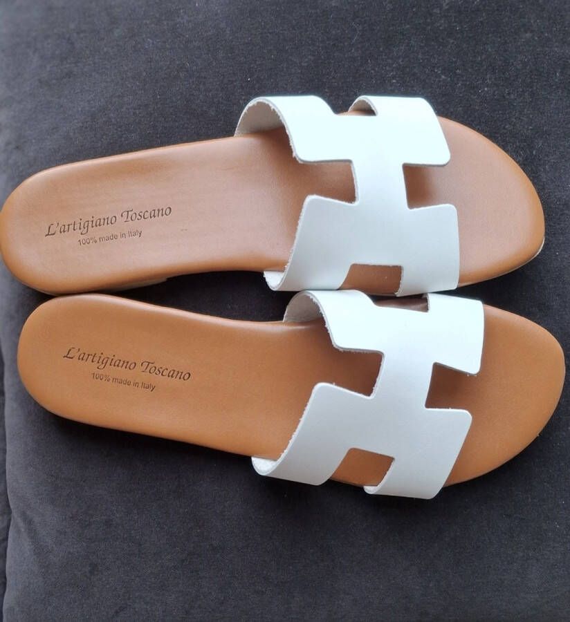 Zign Wite plat slippers-plat muiltjes in echt leer - Foto 1