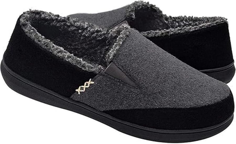 Zigzagger Pantoffels Heren Sloffen Men's Fuzzy Microsuede Moccasin Home Slippers