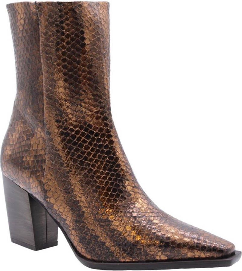 Zinda Stijlvolle Enkellaars Korfoe Brown Dames