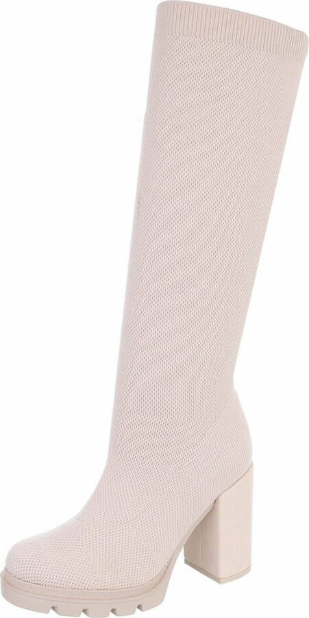 ZoeZo Design lange laarzen nieuwe collectie hoge laarzen elastische laarzen hoogwaardig textiel stretch stof soklaarzen hakhoogte rubber zool grove zool