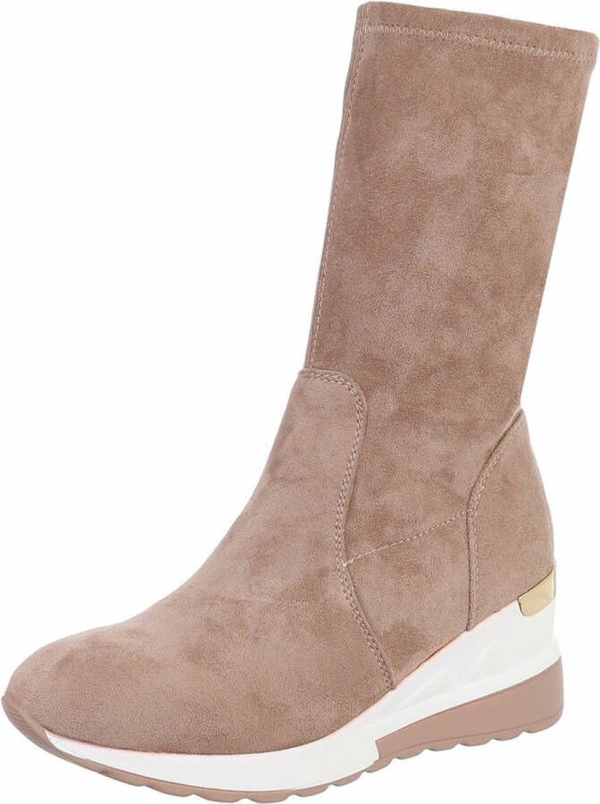 ZoeZo Design nieuwe collectie herfst winter enkellaarzen sneaker wedges -enkelsneakers zwart wit suedine met rits elastisch stretch