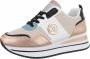 ZoeZo Design sneakers nieuwe collectie herfst winter 2024 2025 cognac goud glitter wit blauw stof kunstleder uitneembare zool - Thumbnail 2