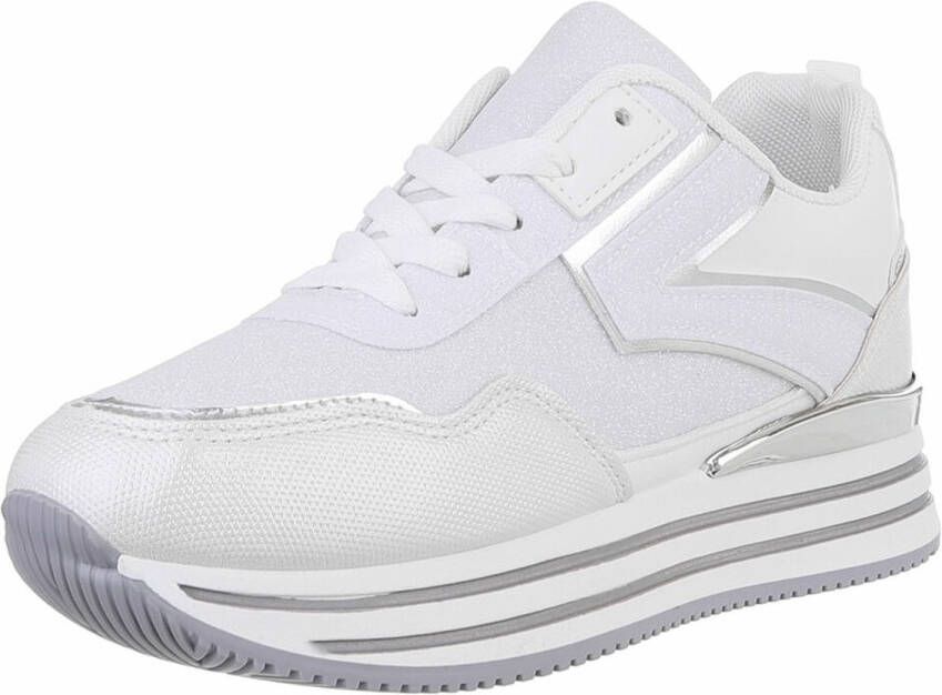 ZoeZo Design sneakers nieuwe collectie voorjaar 2025 wit glitter zilver kunstleder uitneembare zool