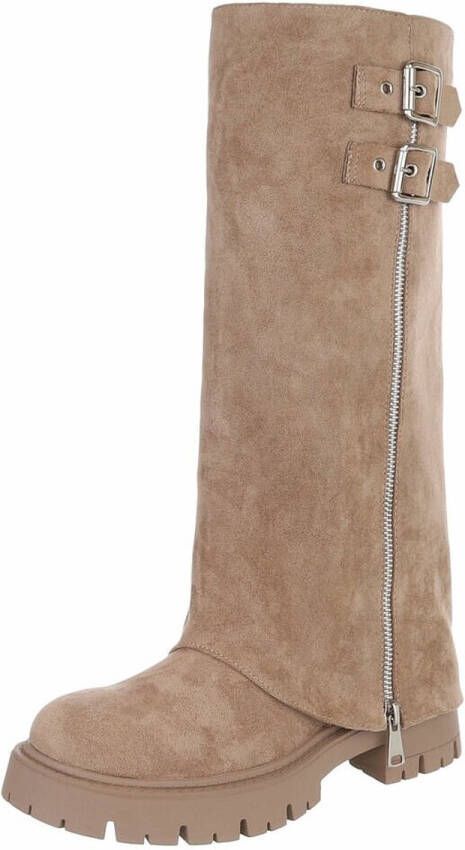 ZoeZo Design stoere cowboy kaplaarzen dessert zwart suedine hakhoogte - Foto 1