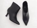 ZoeZo Design laarzen enkellaarzen korte laarsjes voorjaar zomer kittenheels kleine naaldhak zwart (verkrijgbaar in 3 kleuren) hakhoogte imitatieleer - Zwart
