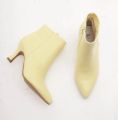 ZoeZo Design laarzen voorjaar zomerlaarzen korte laarsjes enkellaarzen kittenheels kleine naaldhak geel met rits hakhoogte imitatieleer - Geel
