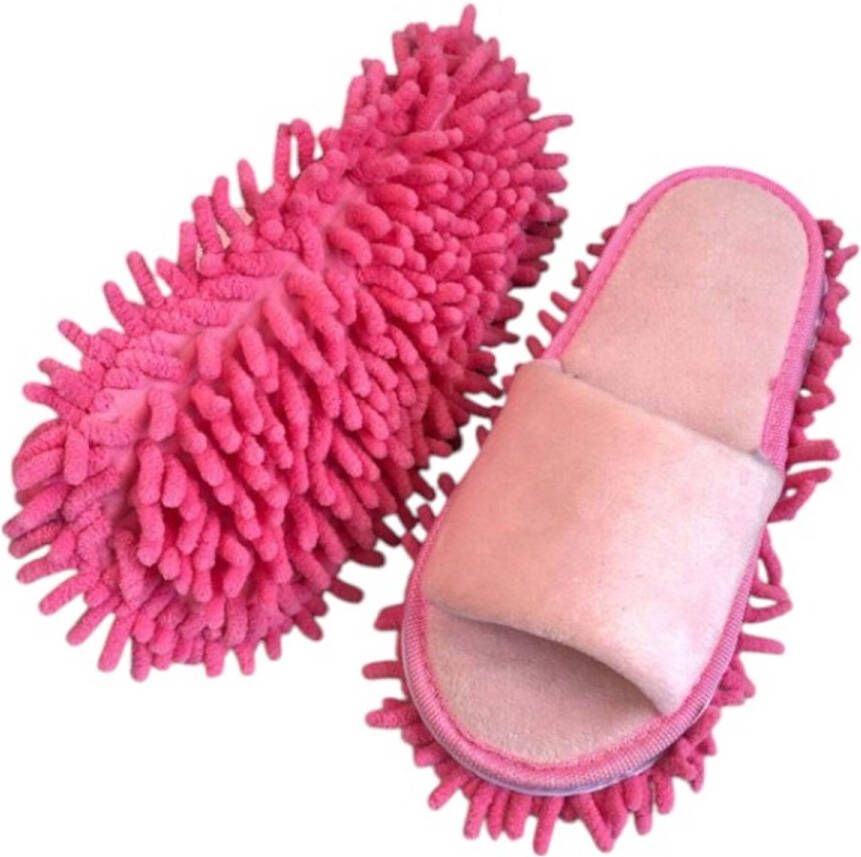 Zonder merk S&E 1 Paar Mop Slippers Dweilsloffen voor Houten Vloeren en Tegels Roze