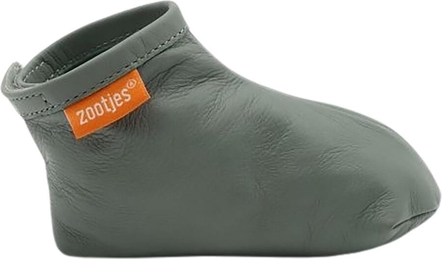 Zootjes babyslofjes Moss Green bio leer