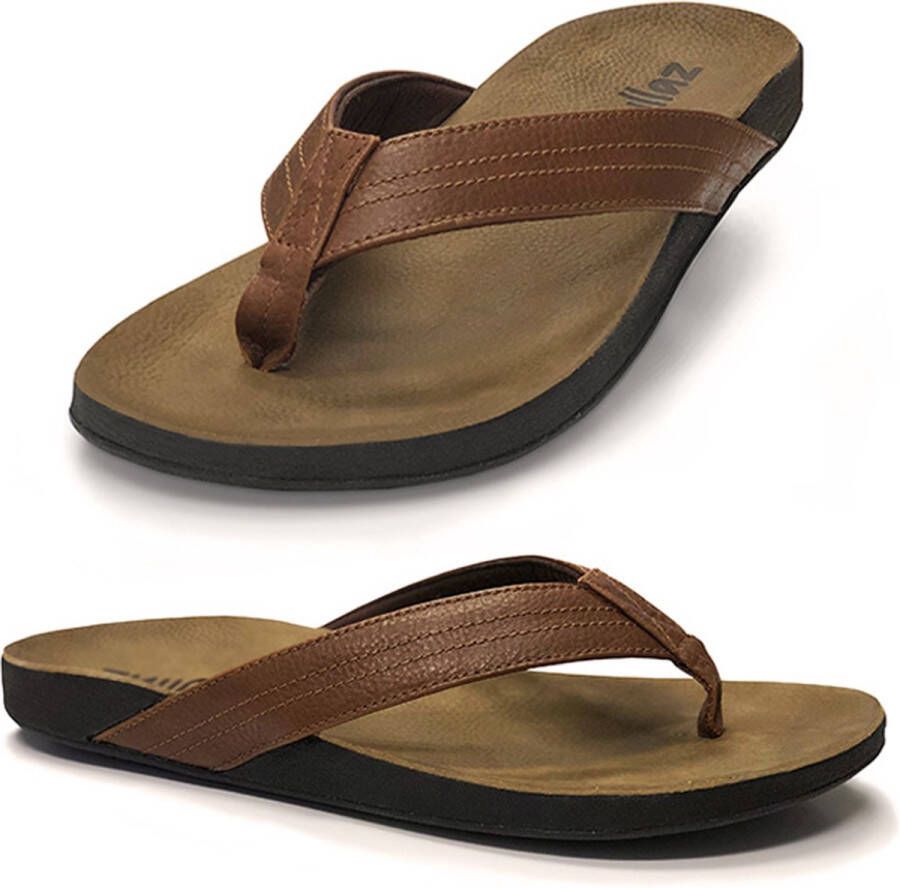 Zullaz Byron Slippers Unieke Ondersteunende Teenslippers voor Heren Verbetert Houding Voorkomt en Verhelpt Voetproblemen