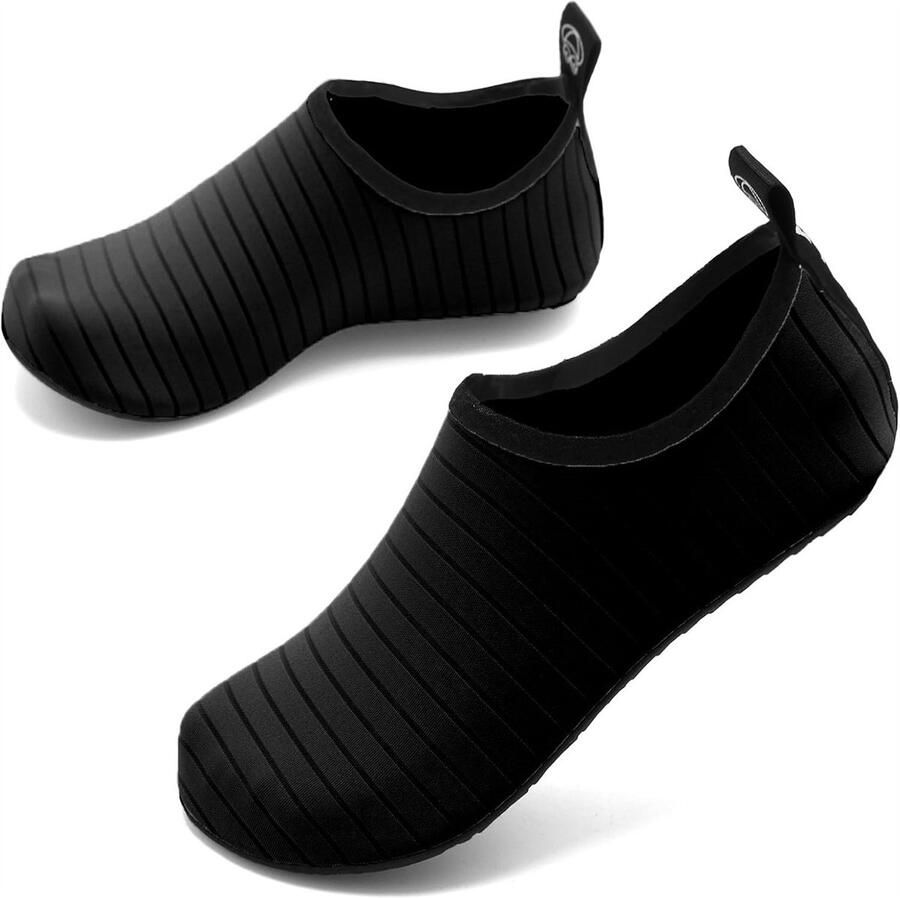 Zwart Quick-dry waterschoenen Comfortabele gripzool Voor yoga en zwem Slip-on design Unisex 1 paar