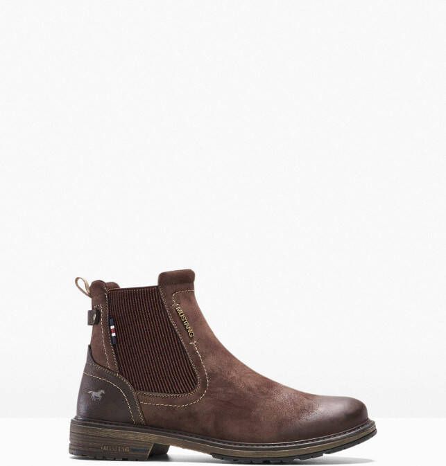 Mustang Shoes Chelsea-boots slip-on boots ankle boots block heel side stretch insert - Foto 11