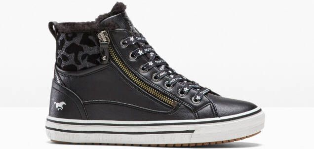 Mustang Shoes Sneakers met gedessineerde kraag van imitatiebont - Foto 2