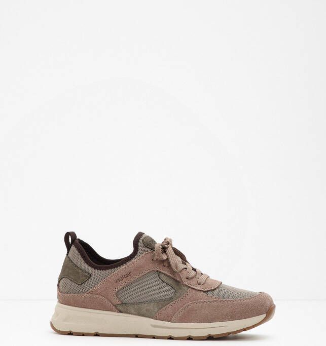 Rieker Slip-on sneakers instapschoen lage schoen vrijetijdssneaker met vetelement