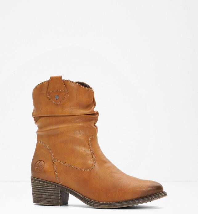 Rieker Cowboylaarsjes cowboylaarzen slouchy schacht blokhak met binnenrits