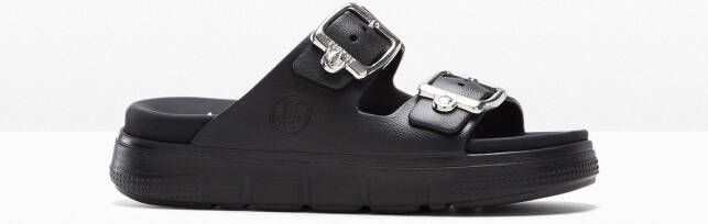 Rieker Slippers plateau zomerschoen slippers in breedte g (=wijd)