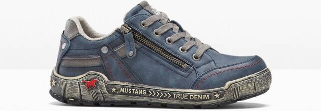 Mustang Sneaker in modieuze used look Blauw