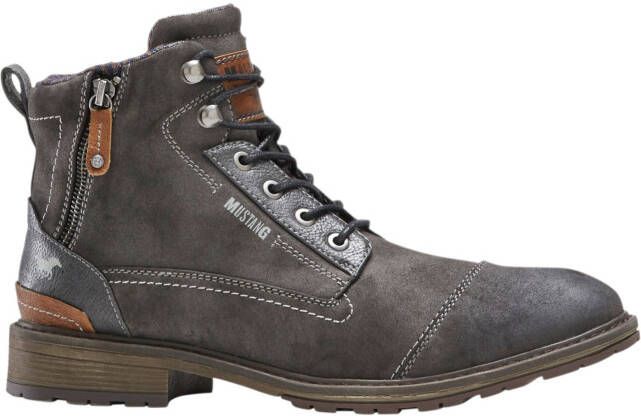 Mustang Shoes Veterschoenen Winterlaarzen casual laarzen met stijlvolle logoprint op de tong - Foto 3