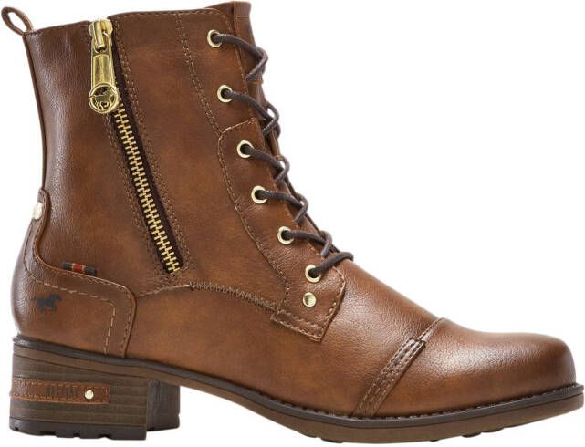Mustang Veterschoenen Hoog Veterschoenen Hoog cognac - Foto 9