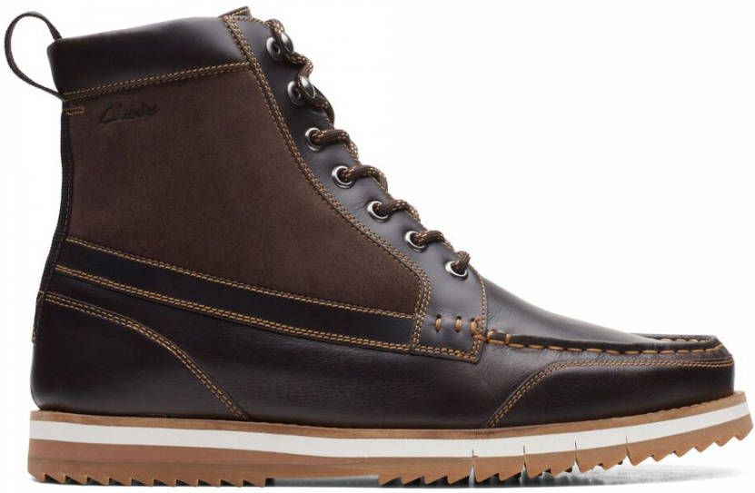 Clarks Eco Leren Veterschoenen Bruin Heren