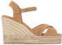 Castañer Beige Wedge Sandalen met Kruisband Beige Dames - Thumbnail 3