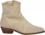 DWRS LABEL DWRS Lucca suede western enkellaars dames sand beige - Thumbnail 2