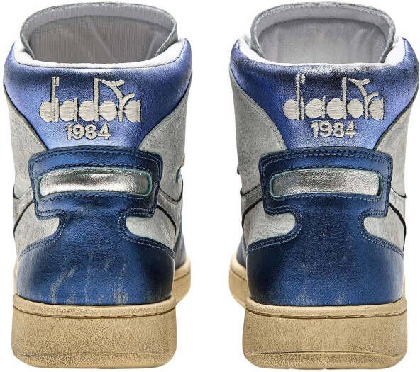 Diadora Dames Mi Basket Metalic Sneakers Blauw