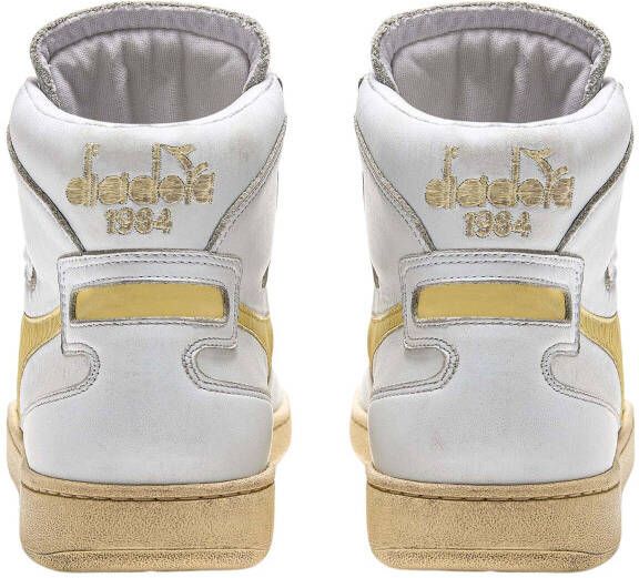 Diadora Witte Leren Hoge Sneakers Retro Design White Heren - Foto 10