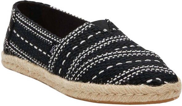 TOMS Dames Alpargata Rope Loafers Zwart