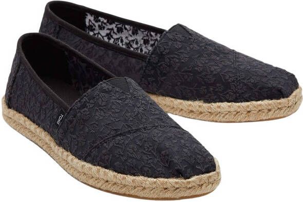 TOMS Dames Alpargata Rope Loafers Zwart