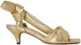 Toral Gouden Geknoopte Enkelband Hoge Hak Sandalen Yellow Dames - Thumbnail 5