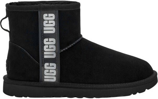Ugg Dames Classic Mini Side Logo II Boots Zwart