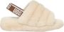 Ugg Fluff Yeah Logo sloffen beige 1095119 fluff yeah nat Beige Dames - Thumbnail 4