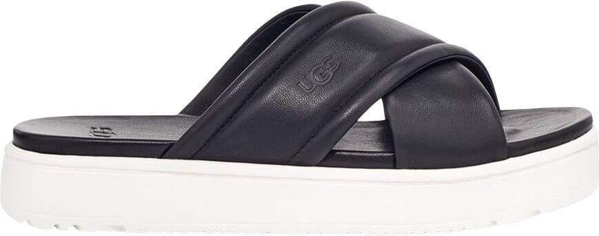 UGG Slippers Dames W Zayne Crossband Maat: 37 Materiaal: Leer Kleur: Zwart - Foto 2