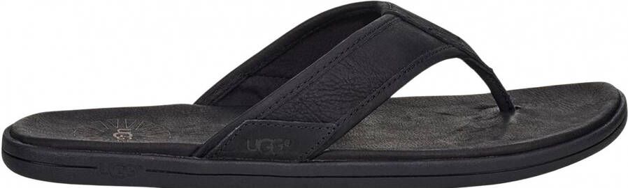 UGG Slippers Heren M Seaside Flip Maat: 44 Materiaal: Leer Kleur: Zwart - Foto 2