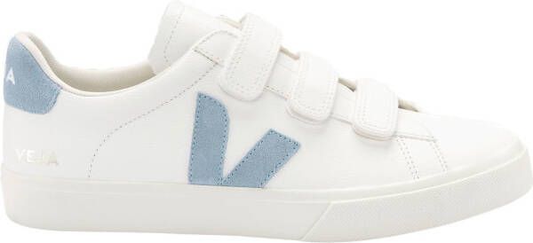 Veja Recife Sneakers Wit Staalblauw Kalfsleer VLogo Handtekening Detail White Dames - Foto 7