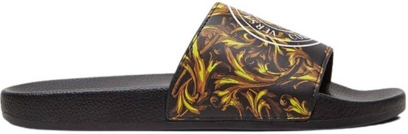 Versace Jeans Fondo Slide Dis Badslippers Slippers flip flops Heren Zwart - Foto 4