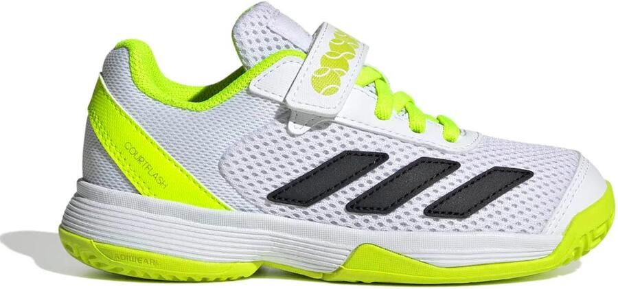 Adidas Perfor ce Courtflash Tennisschoenen met Klittenband Kids Kinderen Wit