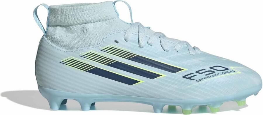 Adidas Perfor ce F50 SPARKFUSION LEAGUE Mid Cut Firm Ground Artificial Ground Voetbalschoenen Kids Kinderen Blauw