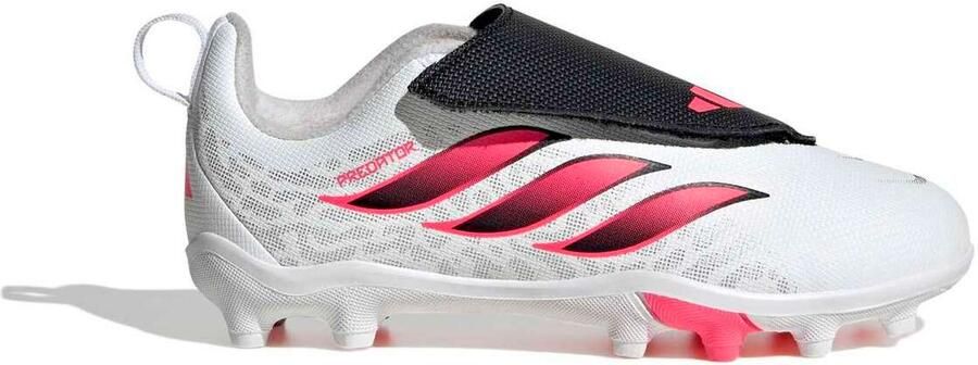 Adidas Predator Club FT Velcro Gras Kunstgras Voetbalschoenen (MG) Kleuters Wit Zwart Roze