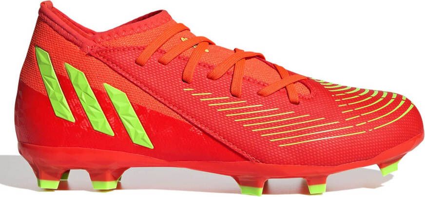 Adidas Perfor ce Predator Edge.3 FG Jr. voetbalschoenen oranje limegroen zwart - Foto 3