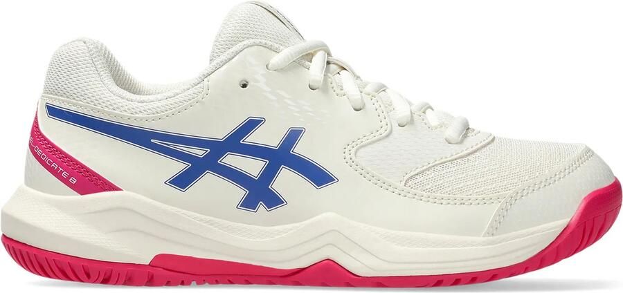 ASICS Gel-dedicate 8 tennisschoenen wit kobaltblauw fuchsia