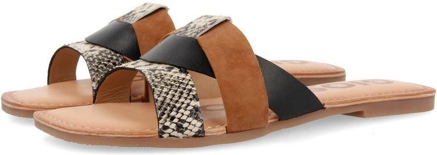 Gioseppo Dames slipper Lantama 58570 Bruin Zwart multicolor - Foto 5