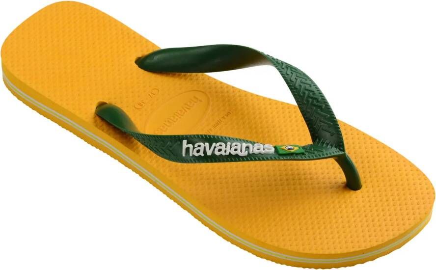Havaianas Brasil Logo teenslippers geel groen Rubber 33 34 - Foto 5